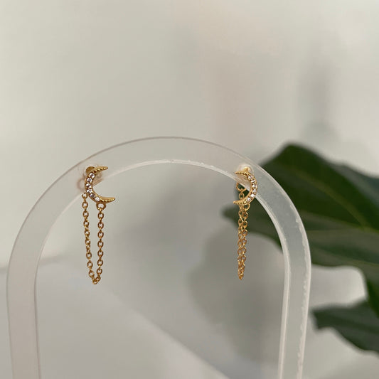 Moon tassel earrings
