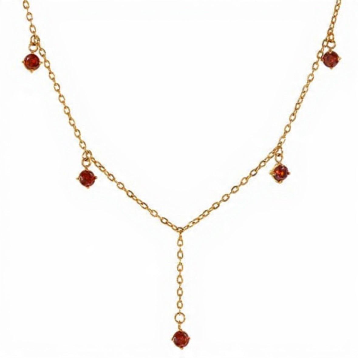 Red drop necklace