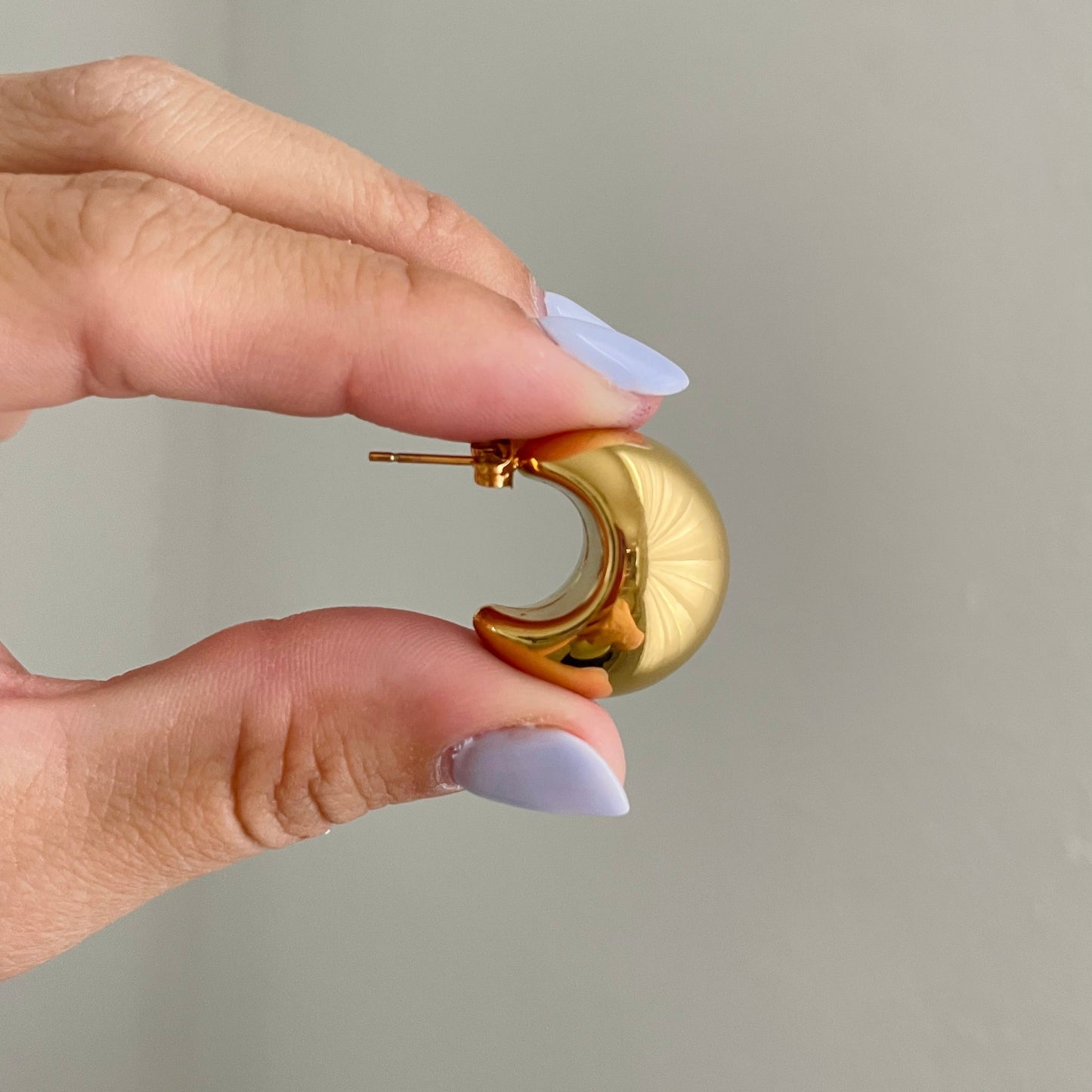 Bubble hoop earrings