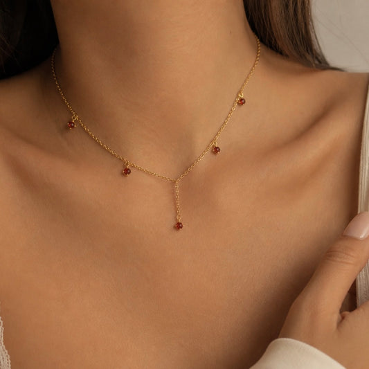 Red drop necklace